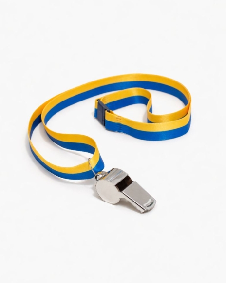 Visselpipa i band Blå/Gul