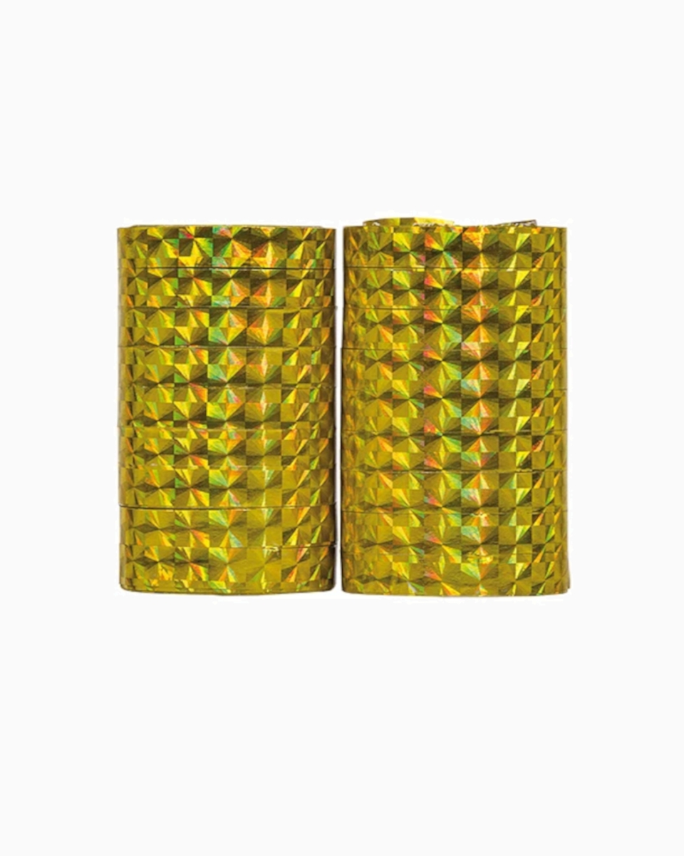 Holografiska Serpentiner Guld 2-Pack