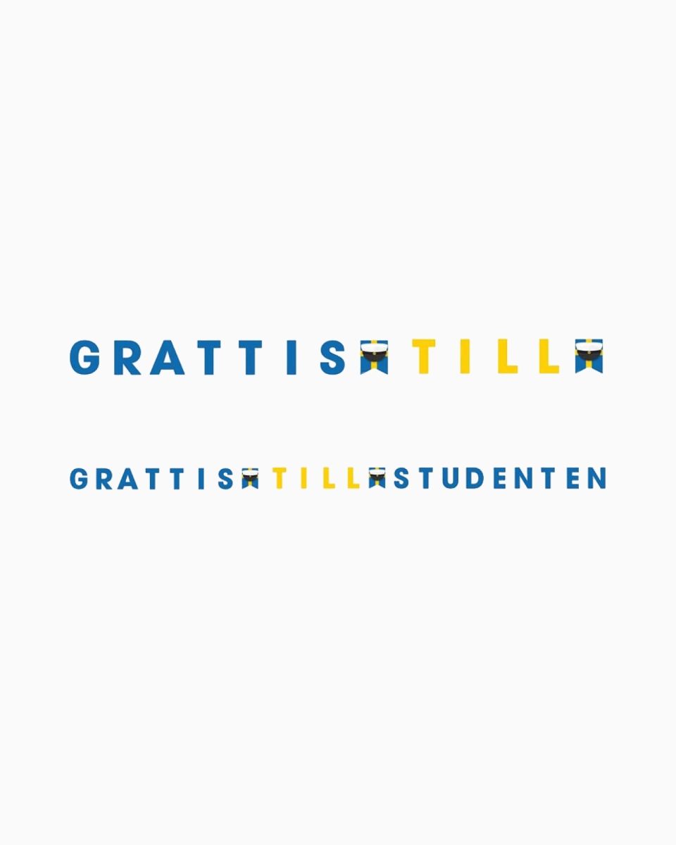 Bokstavsgirlang "Grattis till Studenten"